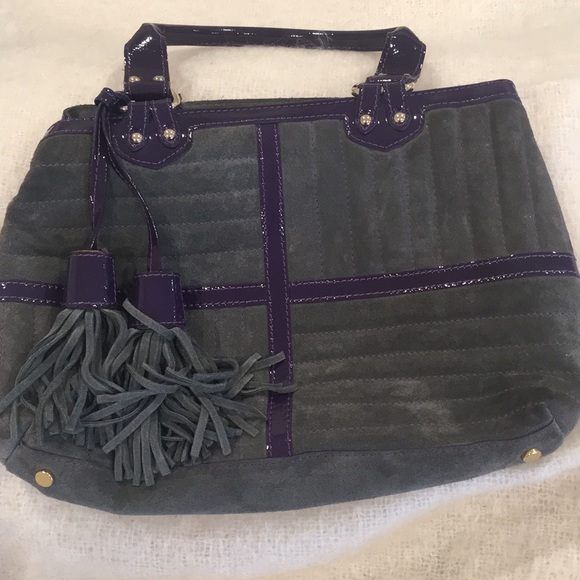 Beautiful Italian suede tote from Claudia Firenze - Picture 1 of 3